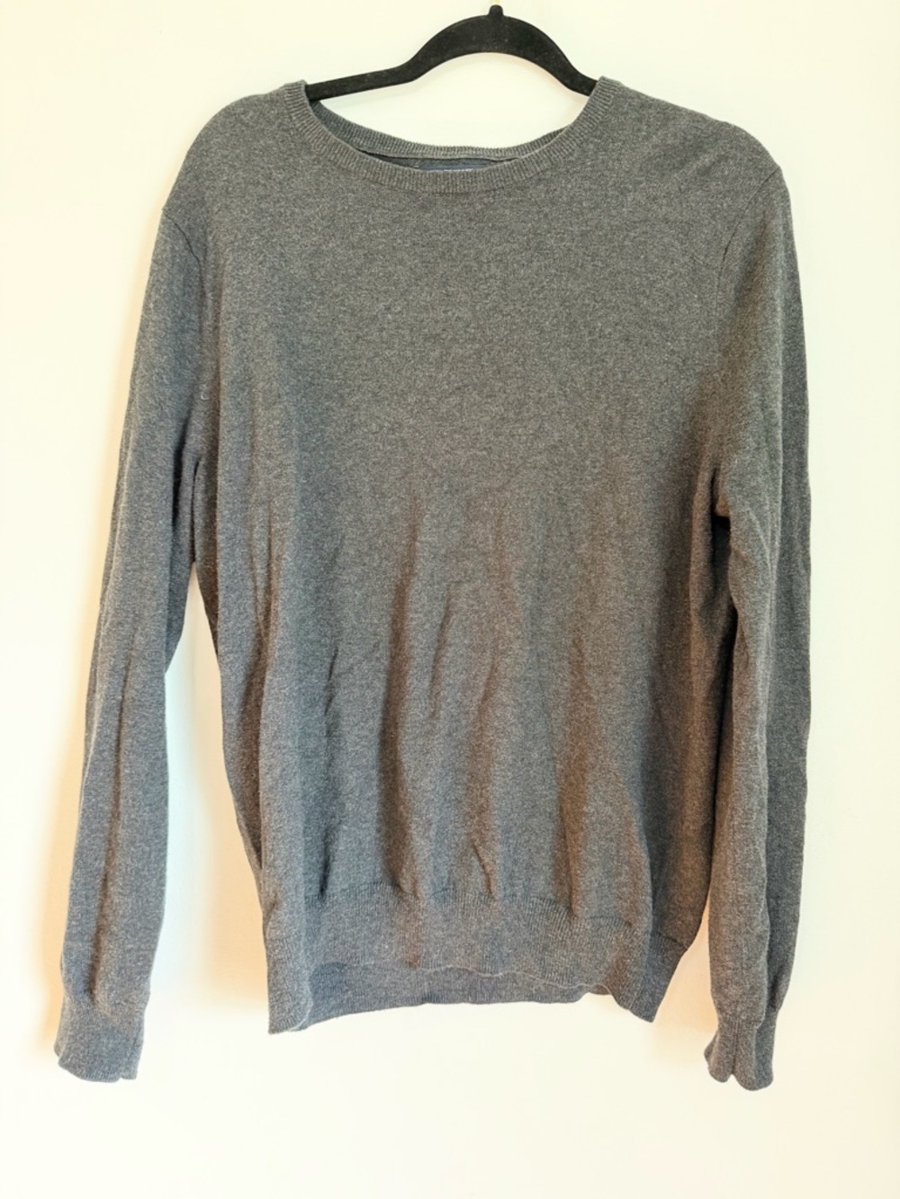 J crew cashmere blend pullover knit sweater size medium gray